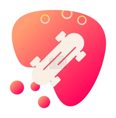 Illustration for Simple skateboard icon, vector illustration - Royalty Free Image
