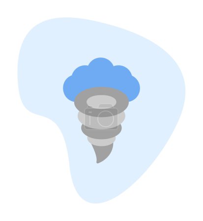 Ilustración de Icono de tornado, ilustración de vector simple - Imagen libre de derechos