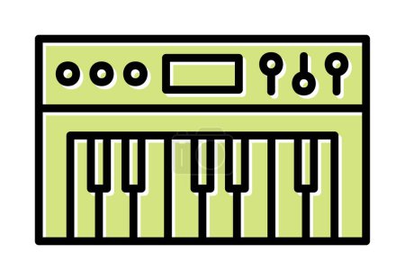 Illustration for Flat simple Synthesizer icon vector illustration design - Royalty Free Image