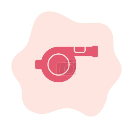 Ilustración de Simple silbato plano icono vector, ilustración - Imagen libre de derechos