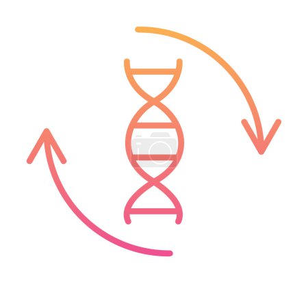 Illustration for Simple flat molecule of dna  icon vector illustration - Royalty Free Image