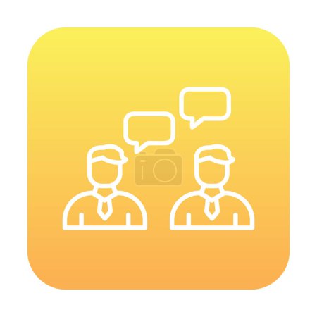 Ilustración de Simple icono de conversación de trabajo, ilustración vectorial - Imagen libre de derechos