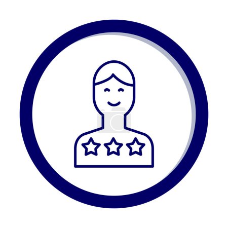 Ilustración de Icono de calificación de satisfacción del cliente, ilustración vectorial - Imagen libre de derechos