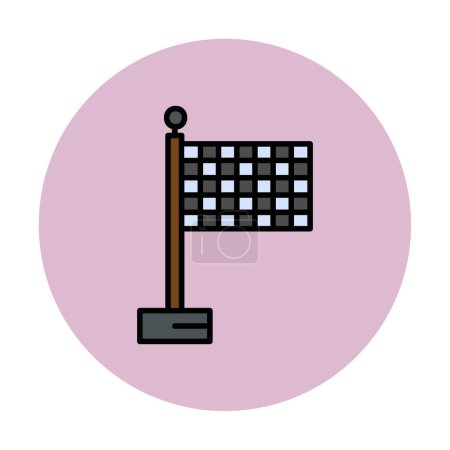 Illustration for Simple web Finish Flag icon, vector illustration - Royalty Free Image