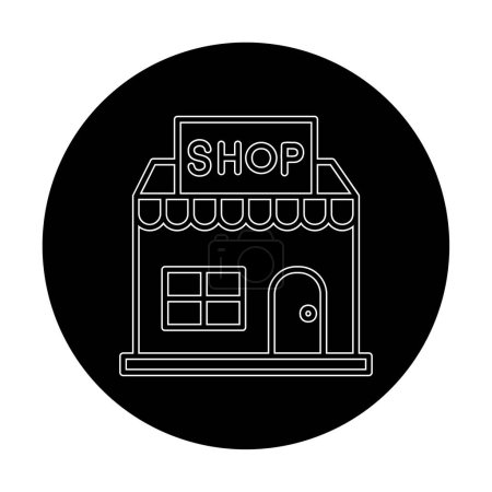 Illustration for Shop building icon, vector illustration simple design - Royalty Free Image