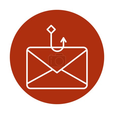 Téléchargez les illustrations : Simple vecteur d'icône de phishing plat - en licence libre de droit