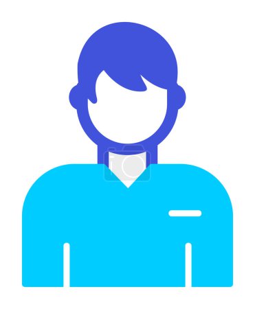 Illustration for Male user icon. vector illustration - Royalty Free Image