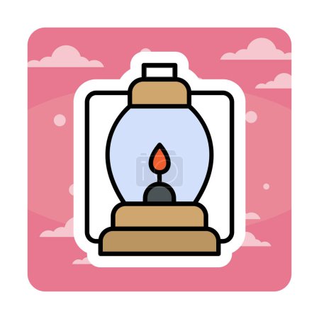 Illustration for Flat Lantern icon vector illustration - Royalty Free Image