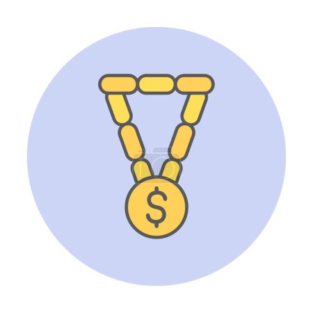 Illustration for Bracelet with dollar sign, vector illustration - Royalty Free Image