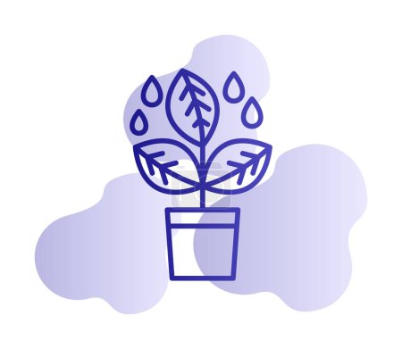 Téléchargez les illustrations : Plante dans l'icône du pot, illustration vectorielle - en licence libre de droit