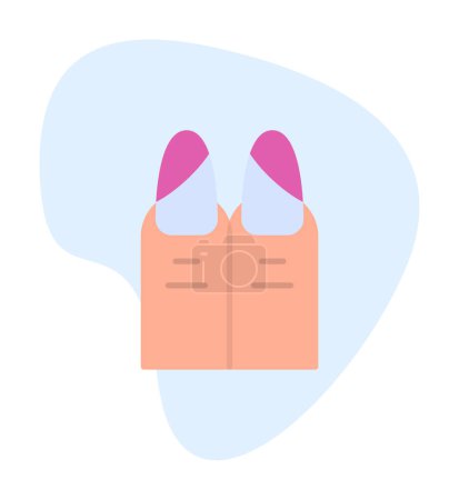 Ilustración de Dos uñas icono web, ilustración vectorial - Imagen libre de derechos