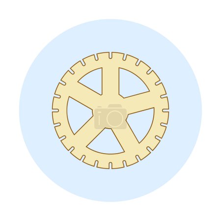 Ilustración de Llanta icono vector plano aislado sobre fondo blanco - Imagen libre de derechos