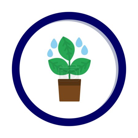 Illustration for Plant in the pot icon, vector illustration - Royalty Free Image