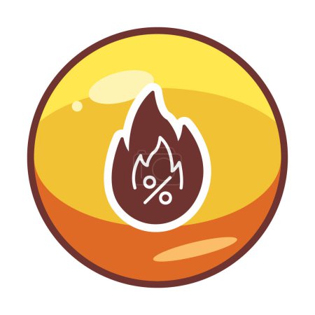 Illustration for Simple fire with Hot Sale  icon vector illustration design - Royalty Free Image
