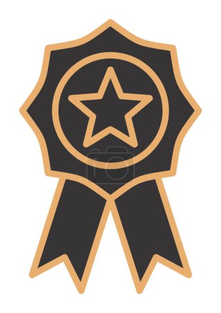 Illustration for Award badge  line icon design  illustration - Royalty Free Image
