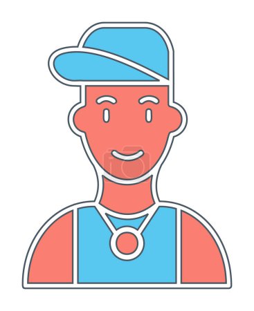 Illustration for Hip Hop Man icon vector illustration - Royalty Free Image