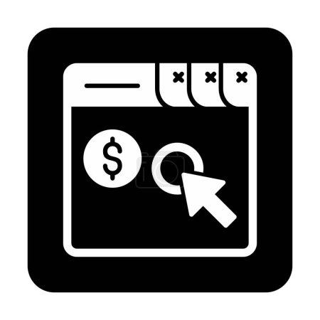Ilustración de Simple icono de pago por clic, ilustración vectorial - Imagen libre de derechos