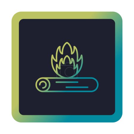 Illustration for Simple flat bonfire icon,  illustration - Royalty Free Image
