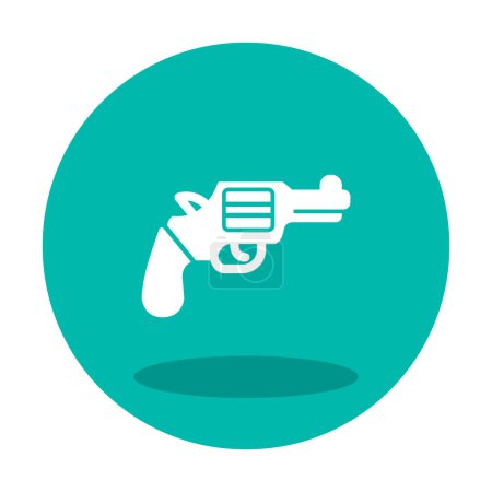 Téléchargez les illustrations : Illustration icône avec pistolet et pistolets - en licence libre de droit