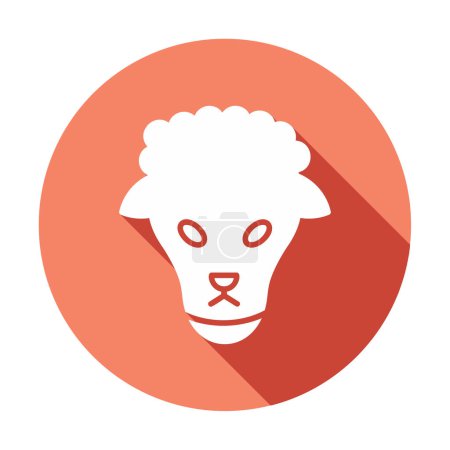 Ilustración de Icono web cabeza de oveja, ilustración vectorial - Imagen libre de derechos