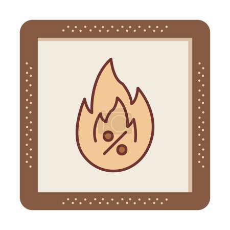 Ilustración de Fuego simple con diseño de ilustración de vectores de icono de venta caliente - Imagen libre de derechos