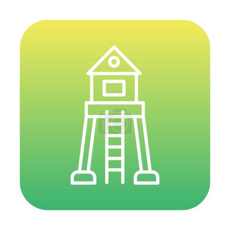 Illustration for Military Tower. web icon simple illustration - Royalty Free Image