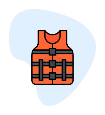 Illustration for Vector illustration of modern Life Vest icon design - Royalty Free Image