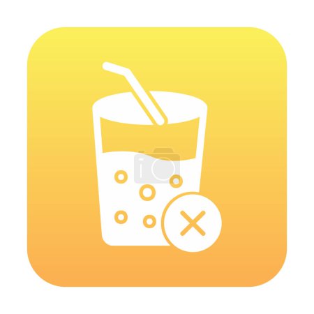 Illustration for No juices sign. web icon simple illustration - Royalty Free Image