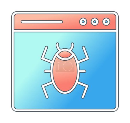 Illustration for Forbidden website vector icon - Royalty Free Image