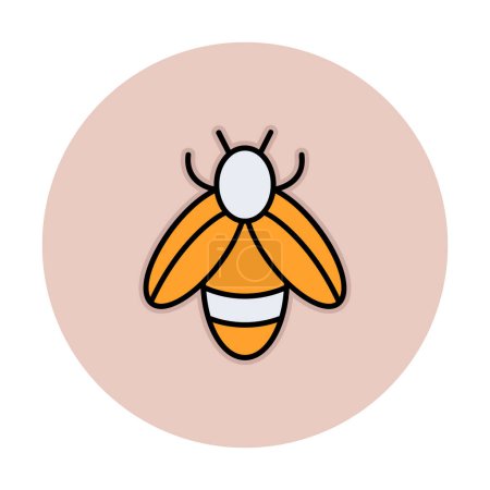 Illustration for Bee icon in vector. logotype - Royalty Free Image