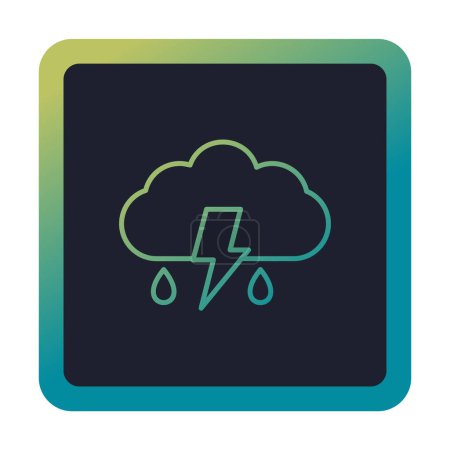 Illustration for Simple Thunder  weather icon vector illustration - Royalty Free Image