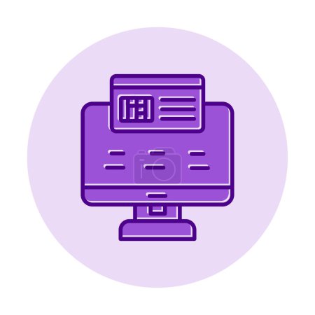 Ilustración de Simple icono de pago en línea, ilustración vectorial - Imagen libre de derechos