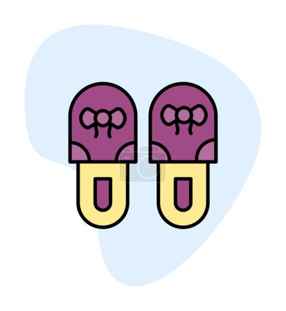 Photo for Simple Slippers icon, vector illustration - Royalty Free Image