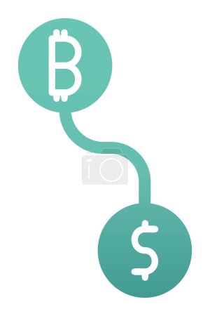 Téléchargez les photos : Illustration vectorielle de change crypto-monnaie Bitcoin - en image libre de droit