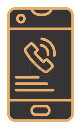 Illustration for Simple flat Phone call. icon  illustration - Royalty Free Image