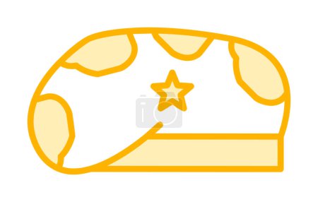 Illustration for Military Hat icon vector illustration - Royalty Free Image