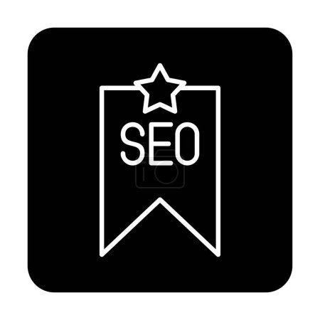 Illustration for Seo sign icon, vector illustration. Bookmark - Royalty Free Image