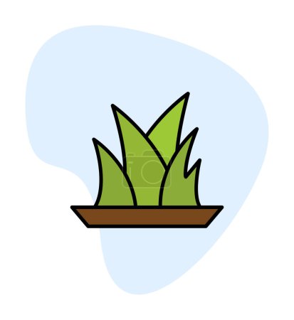 Illustration for Grass icon, vector illustration - Royalty Free Image