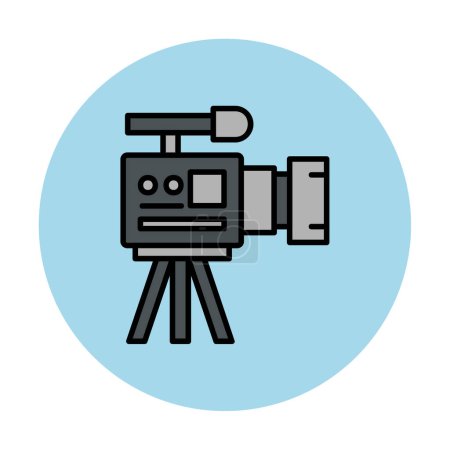 Illustration for Flat simple camera icon vector illustration - Royalty Free Image
