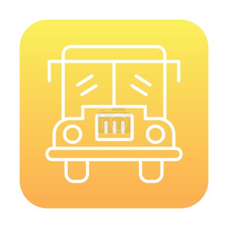 Illustration for Flat School  bus. web icon simple illustration design - Royalty Free Image