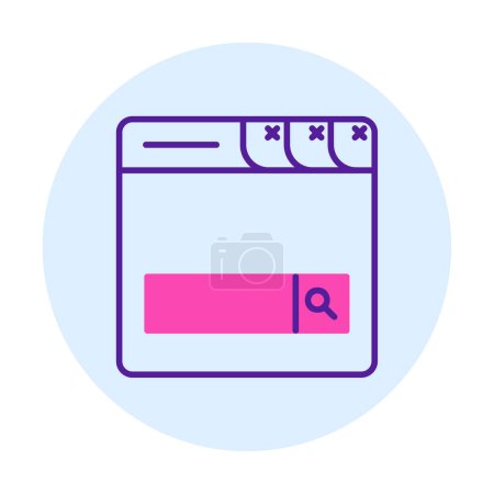 Ilustración de Diseño simple barra de búsqueda plana icono vector ilustración - Imagen libre de derechos