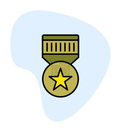Illustration for Simple Military Badge icon, vector illustration - Royalty Free Image