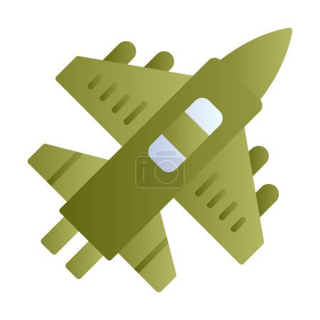 Illustration for Military Aircraft icon vector illustration - Royalty Free Image