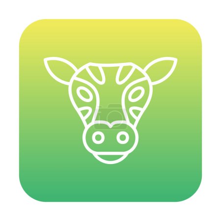 Ilustración de Vaca cabeza icono vector aislado sobre fondo blanco - Imagen libre de derechos
