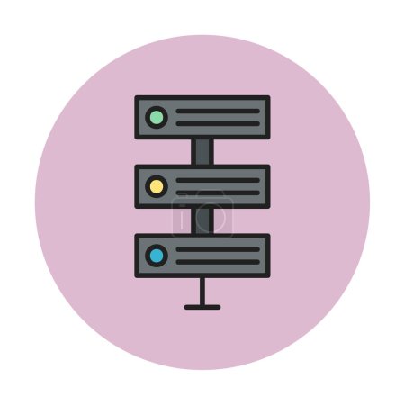 Illustration for Vector illustration of network server icon. Database simple icon - Royalty Free Image