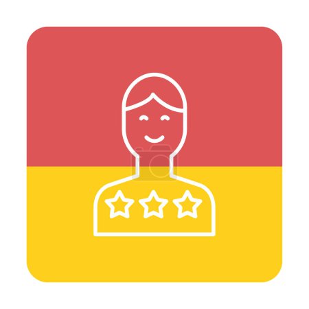 Ilustración de Icono de calificación de satisfacción del cliente, ilustración vectorial - Imagen libre de derechos
