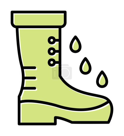 einfaches Rainboot-Symbol, Vektorillustration