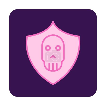 Illustration for Shield with skull icon, vector illustration design. Virus concept - Royalty Free Image