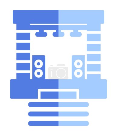 Illustration for Stage icon vector illustration - Royalty Free Image