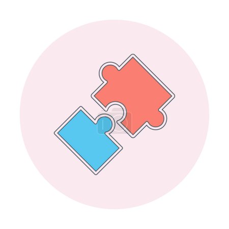 Téléchargez les illustrations : Icône de puzzle isolé. modèle de conception d'illustration vectorielle d'entreprise - en licence libre de droit